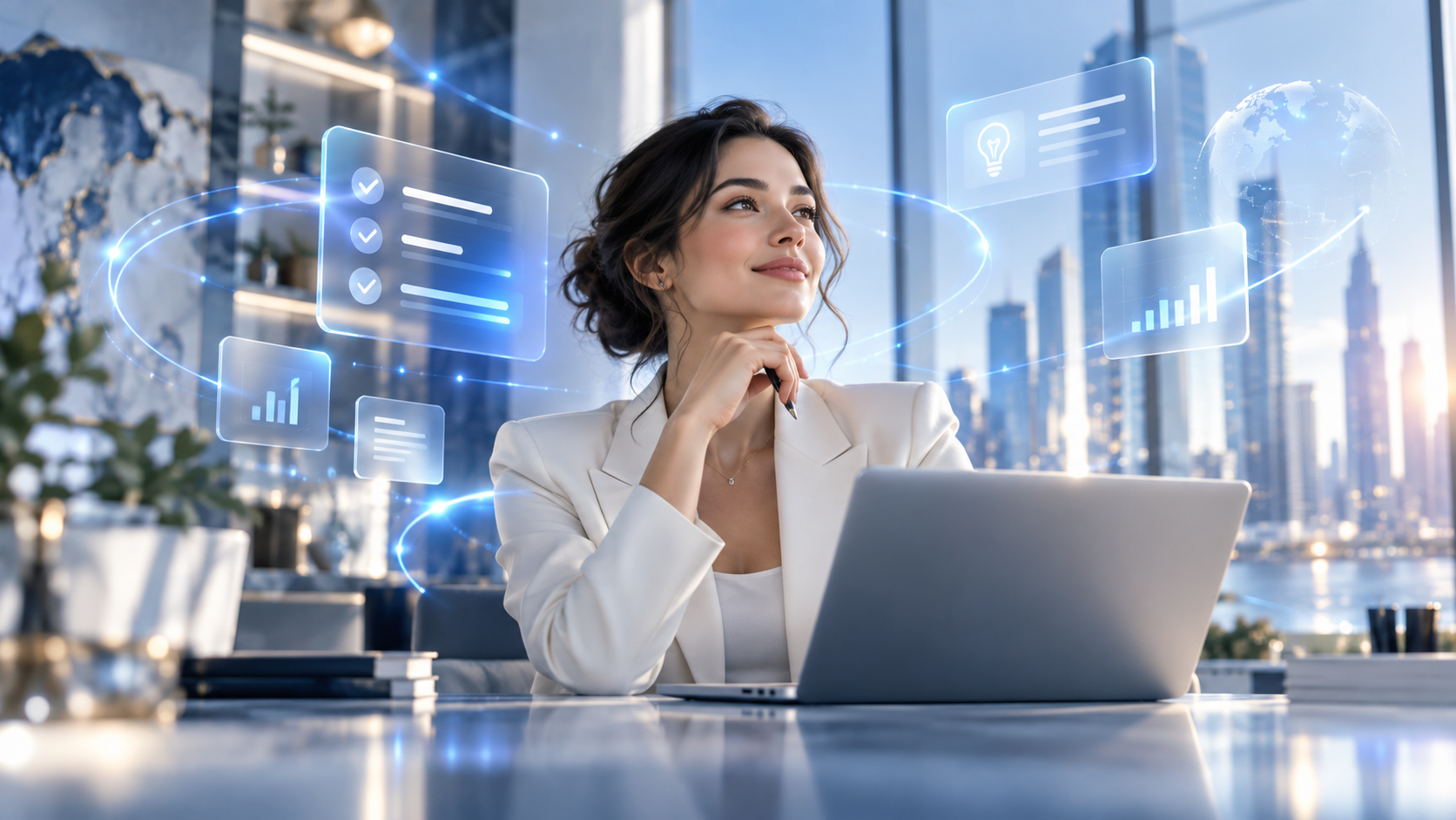 Strategic leader using MarketTempo AI to amplify human decision making